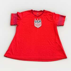 USA Soccer Womens Red National Team #13 Morgan Short Sleeve Jersey Size XXL 2XL